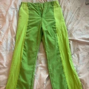 Green cordoroy pants (small)
